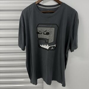 Nike Air Jordan 9 IX Graphic T Shirt Mens 3XL Black Gray Jumpman Sneaker Tee